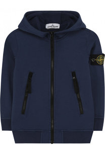 Хлопковый кардиган на молнии с капюшоном Stone Island