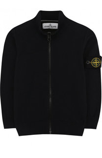 Хлопковый кардиган на молнии с воротником-стойкой Stone Island