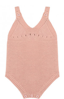Боди из смеси из хлопка и шерсти с фактурной отделкой на спине Stella McCartney
