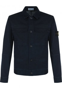 Джинсовая куртка на пуговицах Stone Island