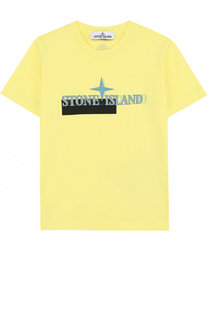 Хлопковая футболка с принтом Stone Island