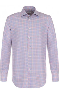 Хлопковая рубашка с воротником кент Kiton