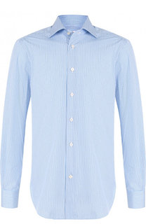 Хлопковая рубашка с воротником кент Kiton