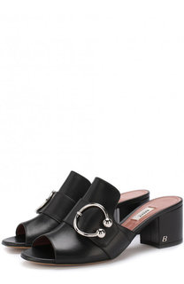 Кожаные мюли Joria 55 на устойчивом каблуке Bally