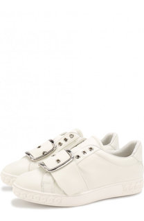 Кожаные кеды с ремешком Casadei