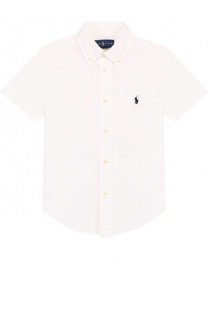 Хлопковая рубашка с воротником button down Polo Ralph Lauren
