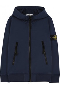 Хлопковый кардиган на молнии с капюшоном Stone Island