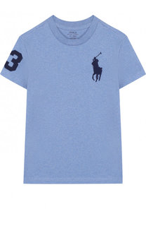 Хлопковая футболка с вышивкой Polo Ralph Lauren