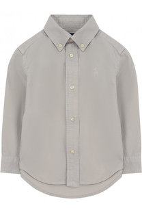 Хлопковая рубашка с воротником button down Polo Ralph Lauren
