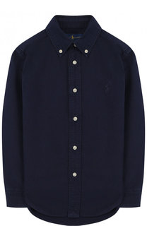 Хлопковая рубашка с воротником button down Polo Ralph Lauren