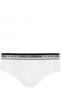 Хлопковые хипсы с широкой резинкой Dolce &amp; Gabbana