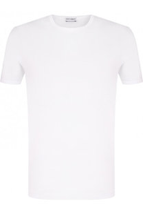 Футболка из смеси хлопка и вискозы с круглым вырезом Dolce &amp; Gabbana