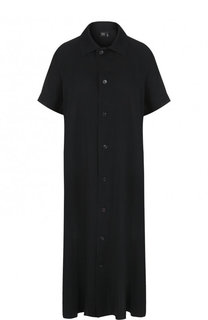 Однотонное платье-рубашка свободного кроя Yohji Yamamoto