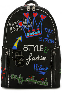 Текстильный рюкзак Vulcano с принтом Dolce &amp; Gabbana