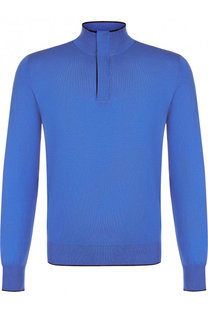 Хлопковый джемпер с воротником-стойкой Canali