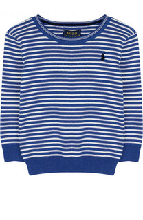 Хлопковый пуловер в полоску Ralph Lauren
