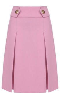 Однотонная юбка-миди с широким поясом Emilio Pucci