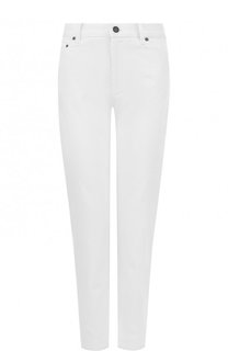 Укороченные однотонные джинсы свободного кроя Saint Laurent