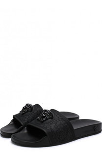 Резиновые шлепанцы Barocco с декором Versace