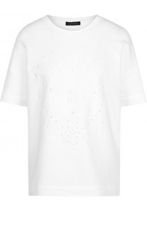 Топ свободного кроя из смеси хлопка и вискозы Escada Sport