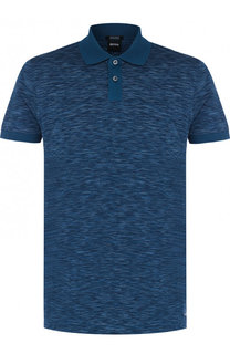 Хлопковое поло с короткими рукавами BOSS