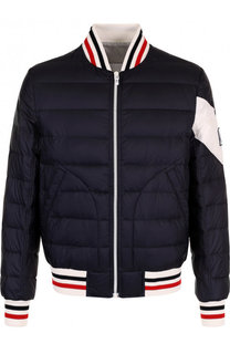 Пуховый бомбер на молнии Moncler