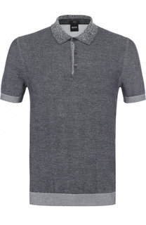 Хлопковое поло с короткими рукавами BOSS