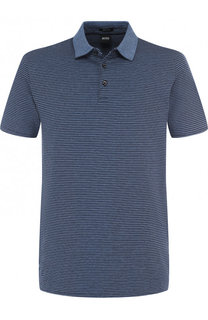 Хлопковое поло с короткими рукавами BOSS