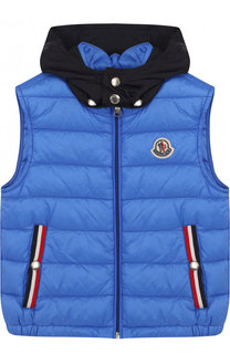 Пуховый жилет с капюшоном Moncler Enfant