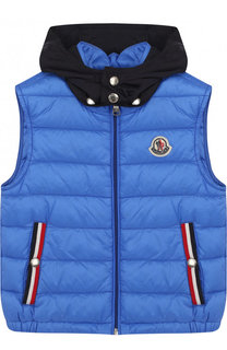 Пуховый жилет с капюшоном Moncler Enfant