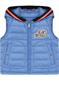 Пуховой жилет с капюшоном Moncler Enfant