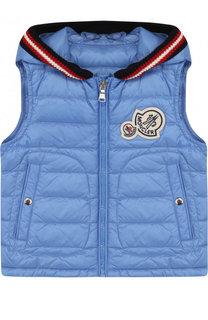 Пуховой жилет с капюшоном Moncler Enfant