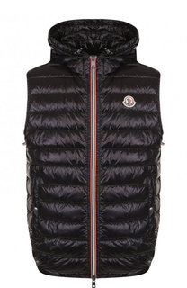Пуховый жилет Gien на молнии с капюшоном Moncler