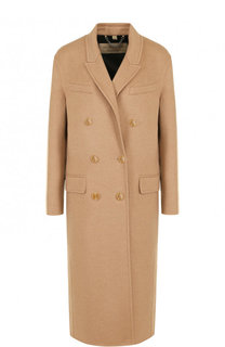 Двубортное шерстяное пальто свободного кроя Burberry