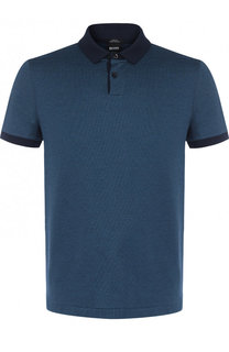 Хлопковое поло с короткими рукавами BOSS