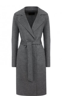Однотонное пальто из смеси шерсти и кашемира с поясом Windsor