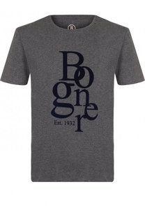 Хлопковая футболка с логотипом бренда Bogner