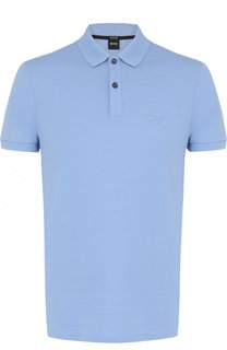 Хлопковое поло с короткими рукавами BOSS