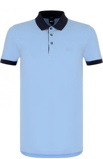 Хлопковое поло с короткими рукавами BOSS