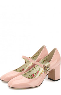 Лаковые туфли Lois на устойчивом каблуке Gucci