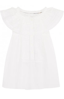 Хлопковое платье с кружевной отделкой Burberry