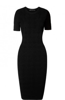 Однотонное платье-футляр из вискозы Versace