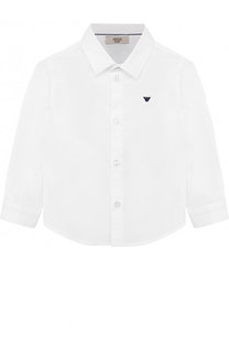 Хлопковая рубашка Armani Junior