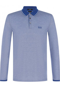 Хлопковое поло с длинными рукавами BOSS