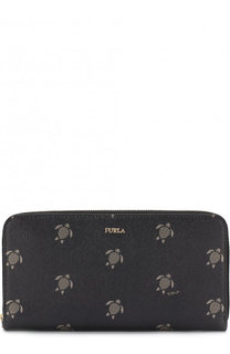 Кожаный кошелек на молнии с принтом Furla