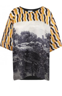 Топ из смеси хлопка и вискозы с принтом Dries Van Noten