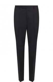 Шерстяные брюки прямого кроя BOSS