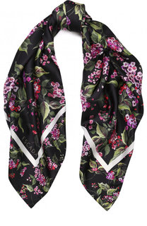 Шелковый платок с цветочным принтом Escada