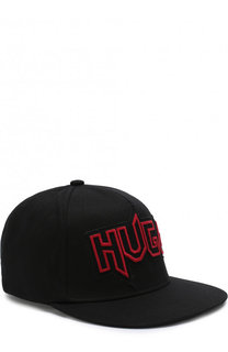 Хлопковая бейсболка с логотипом бренда HUGO