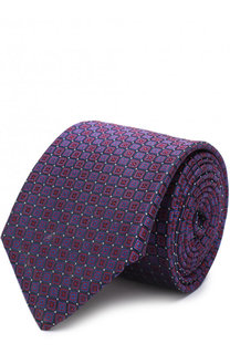 Шелковый галстук с узором BOSS